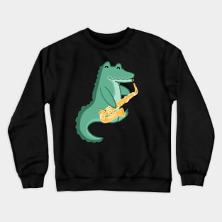 Alto Saxophone Alligator Crewneck Sweatshirt